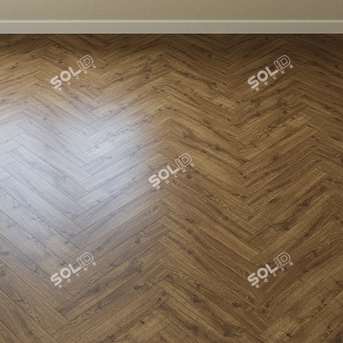 Oak Brown Laminate Flooring 3D model image 4