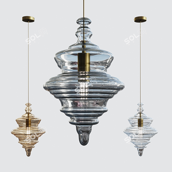 Elegant Maytoni Trottola Chandelier 3D model image 3