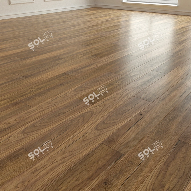 Title: Schwarzwald Oak Laminate Parquet 3D model image 2