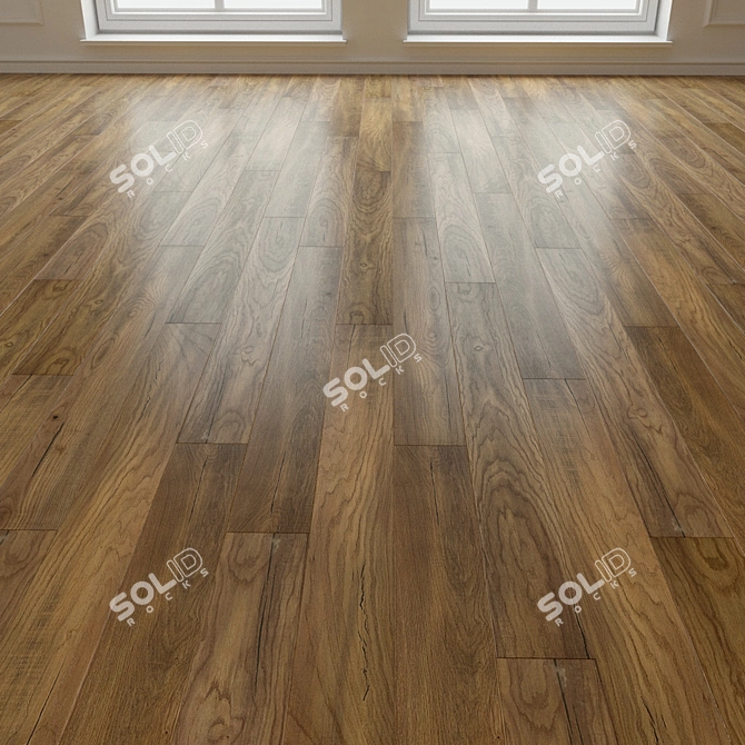 Title: Schwarzwald Oak Laminate Parquet 3D model image 3