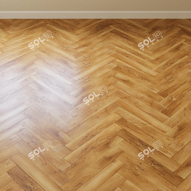 Sleek Platinium Slim Oak Laminate 3D model image 4