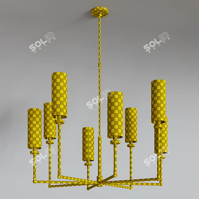 Ziyi Large Chandelier - Sophisticated Lighting Statement 3D model image 3
