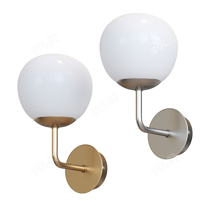 Classic Glass Pendant Lamp 3D model image 2