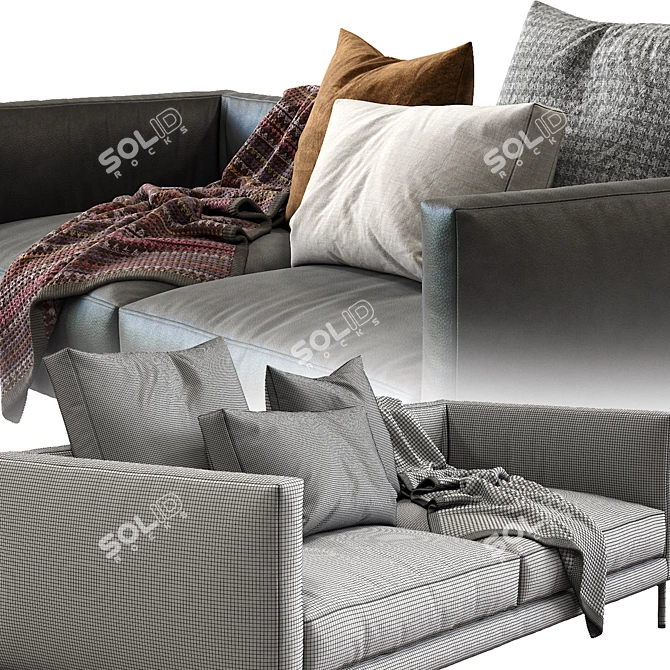 Sleek Coco Interface Sofa 3D model image 5