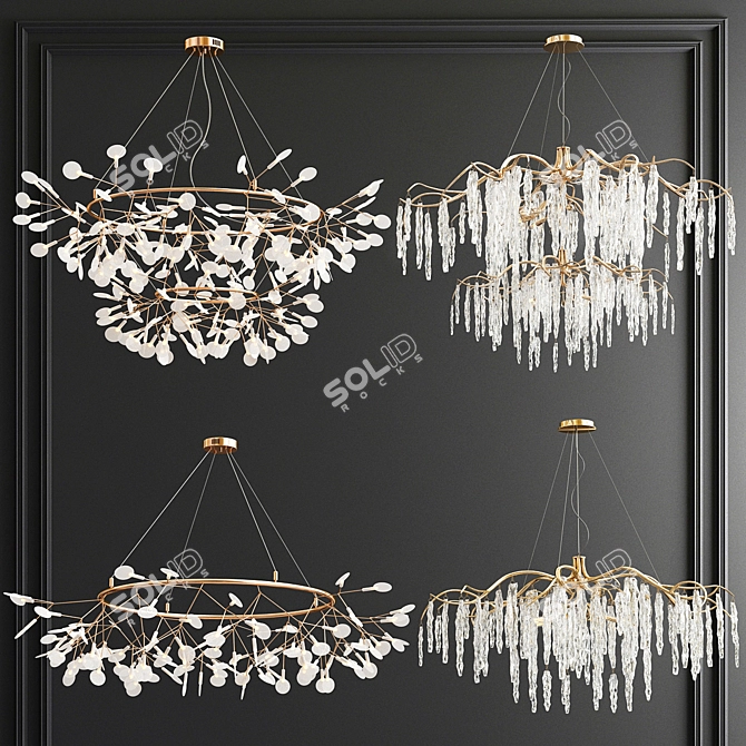 Elegant Chandelier Collection: Exclusive Designs 3D model image 1