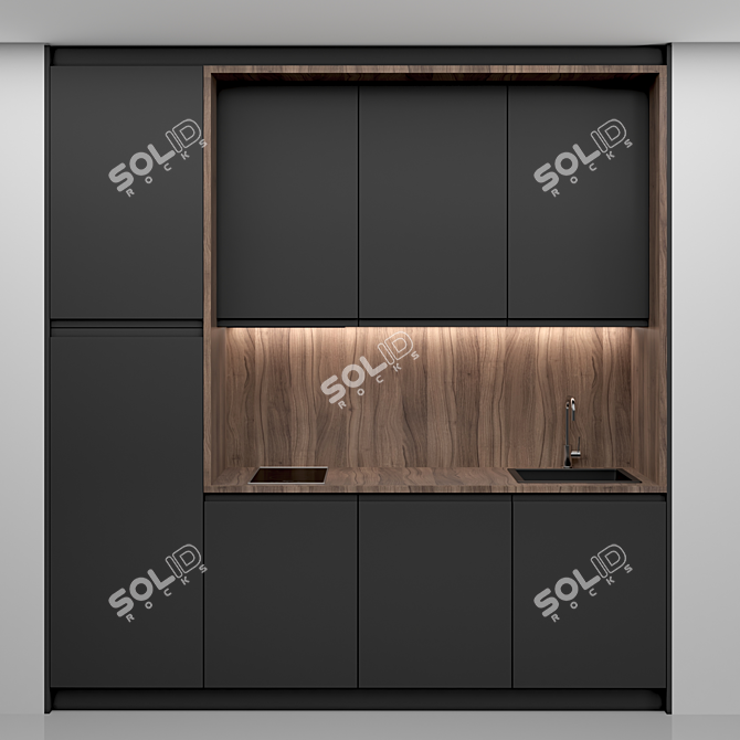 Modern Kitchen Unit: Compact, Stylish, and High-Quality 3D model image 6