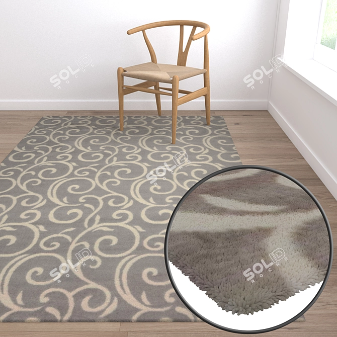 Luxury Carpet Set - High-Quality Textures, Multiple Variants 3D model image 5