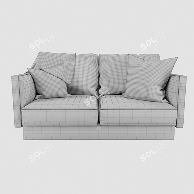 Sleek All-Two 190 Sofa 3D model image 3