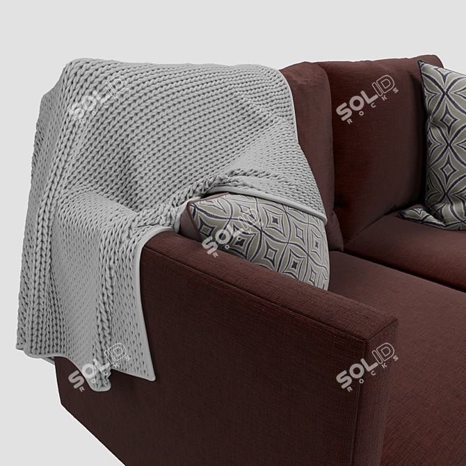 Sleek All-Two 190 Sofa 3D model image 4