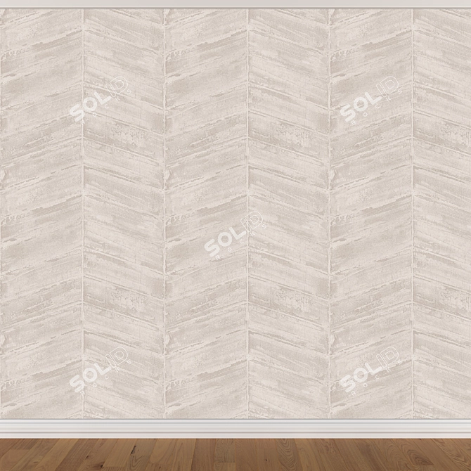 Seamless Wallpaper Set with 3 Textures 3D model image 3