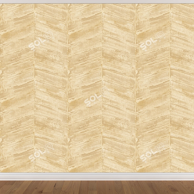 Seamless Wallpaper Set with 3 Textures 3D model image 4