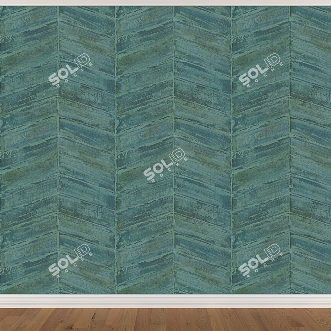 Seamless Wallpaper Set: 3 Colors 3D model image 3