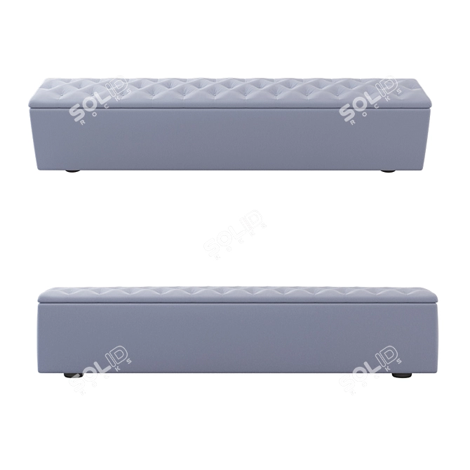 Luxury Leather Banquette Upholstery 3D model image 1