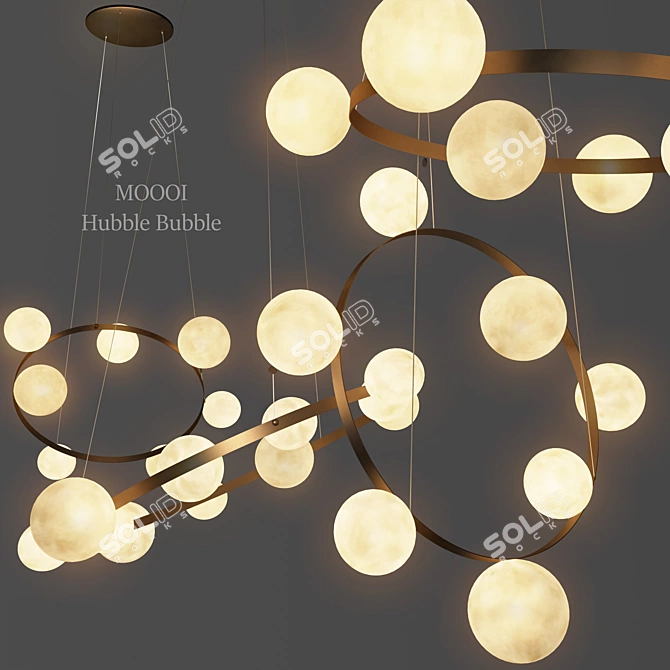 Moooi Hubble Bubble: Versatile Chandelier 3D model image 4