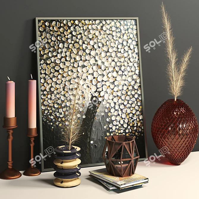 Elegant Decorative Set for 3dsmax 3D model image 2