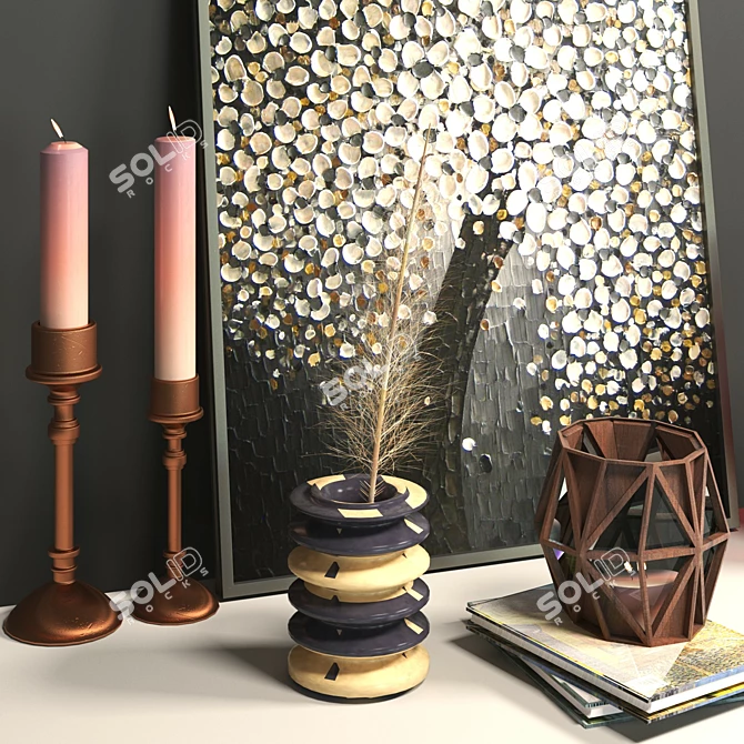 Elegant Decorative Set for 3dsmax 3D model image 3