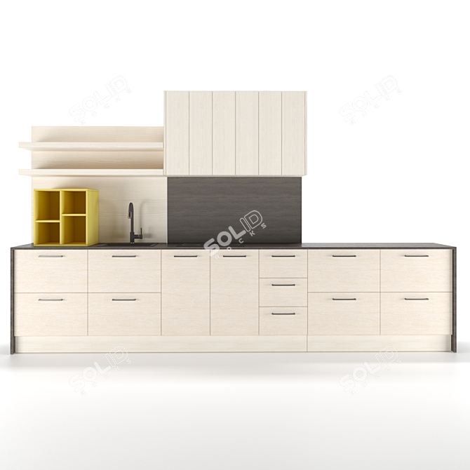 Modern Style Arredo3 Round Kitchen 3D model image 7