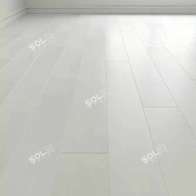 Pearl White Laminate Parquet 3D model image 1