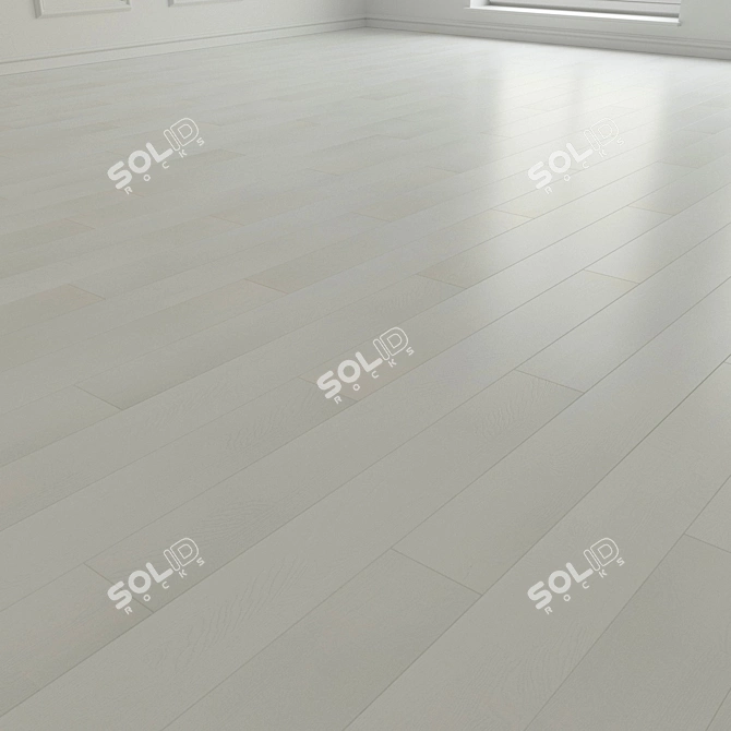 Pearl White Laminate Parquet 3D model image 2