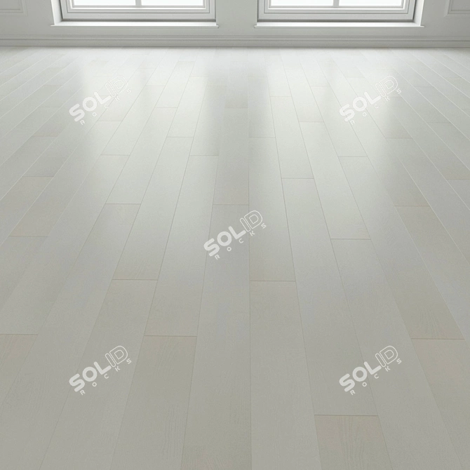 Pearl White Laminate Parquet 3D model image 3