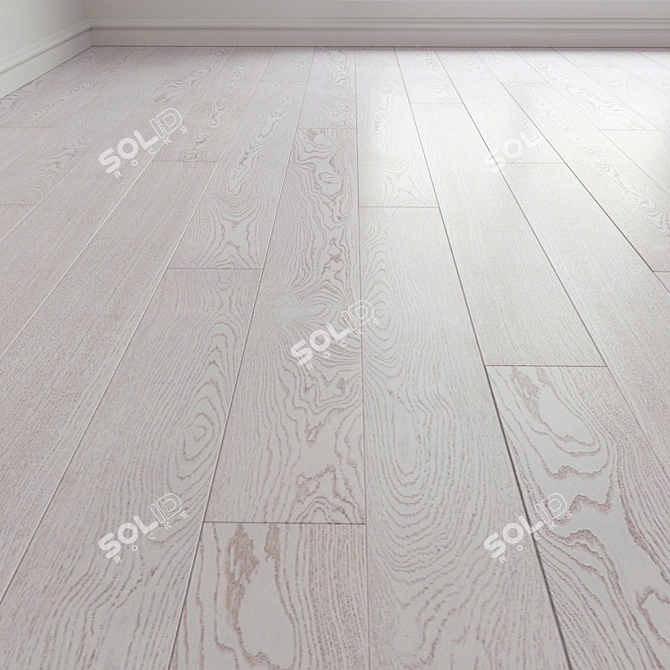 Laminate Parquet Flooring - Tango Art White Moscow  High-Quality Volume Floor Tiles, Seamless Installation 3D model image 1