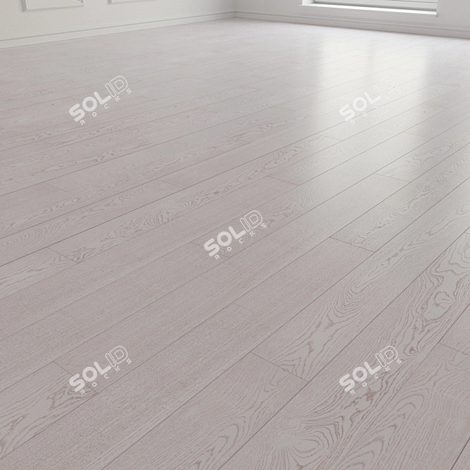 Laminate Parquet Flooring - Tango Art White Moscow  High-Quality Volume Floor Tiles, Seamless Installation 3D model image 2