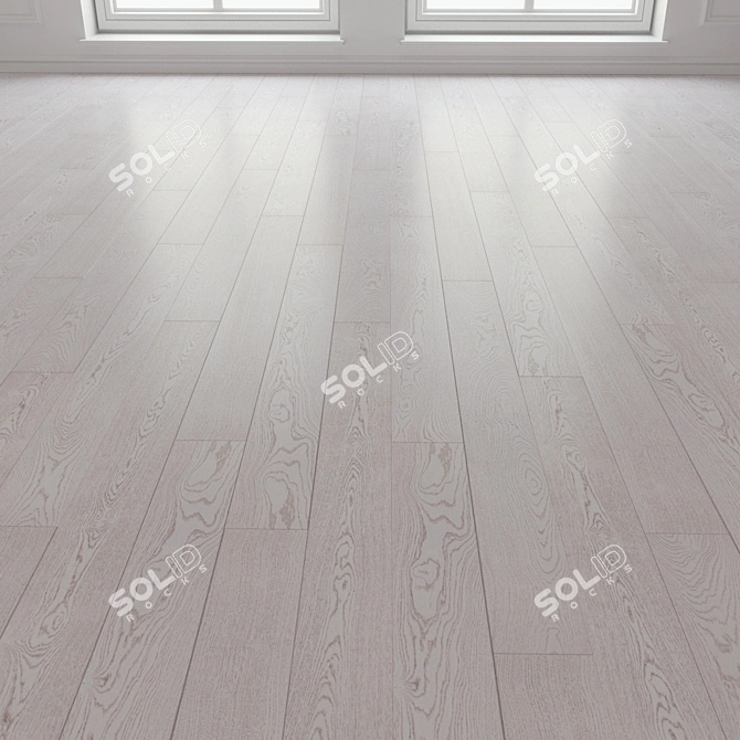 Laminate Parquet Flooring - Tango Art White Moscow  High-Quality Volume Floor Tiles, Seamless Installation 3D model image 3
