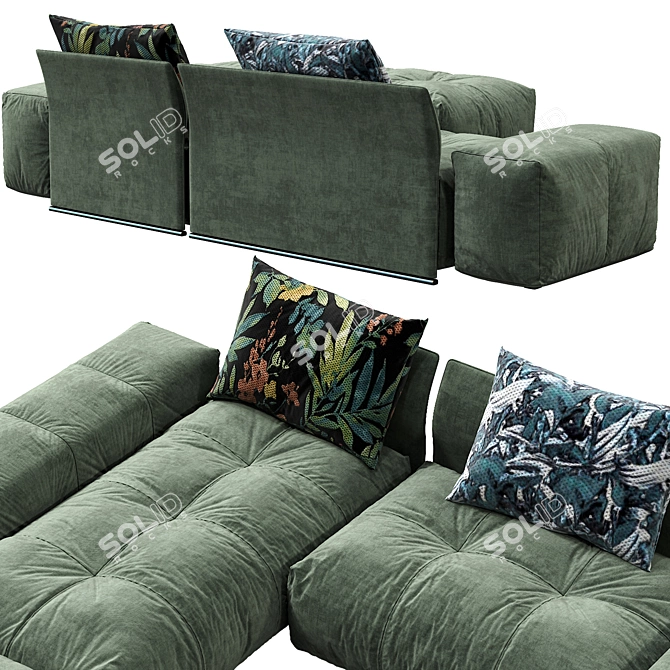 Pixel Sofa: Modern and Stylish Seating 3D model image 2