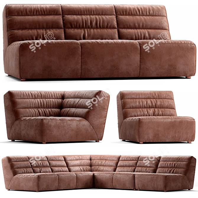 Chelsea Modular Corner Sofa 3D model image 1