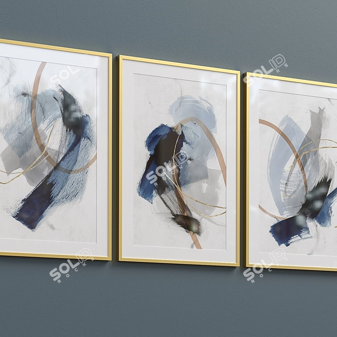 Contemporary Abstract Framed Prints 3D model image 2