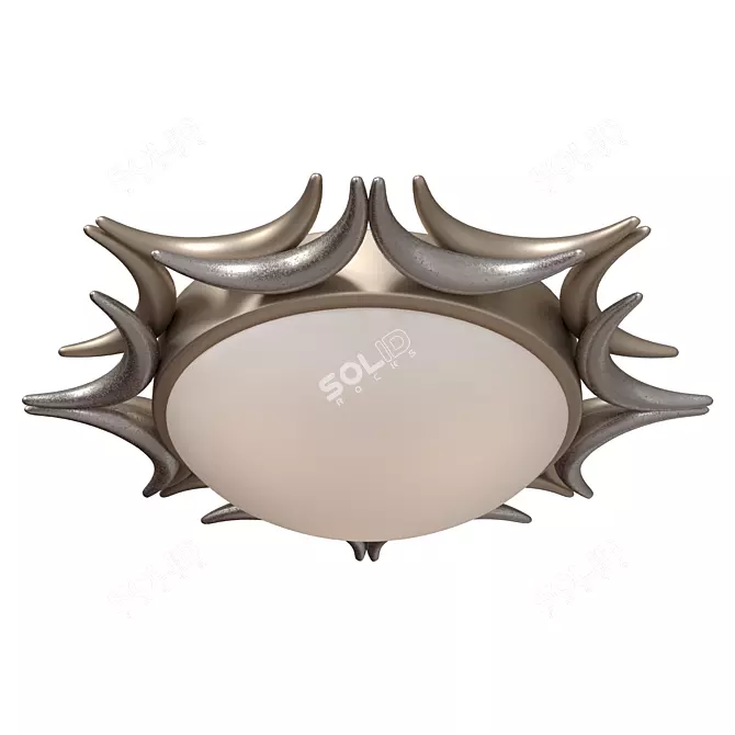 Cima H013CL-03G: Modern Golden Ceiling Lamp 3D model image 1