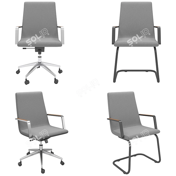 ErgoMax Office Chair 3D model image 1