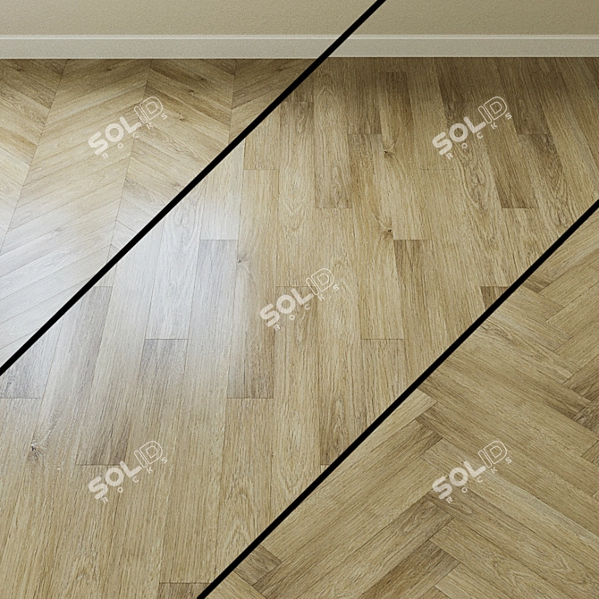Vanilla Oak Quartz-Vinyl Tile 3D model image 1