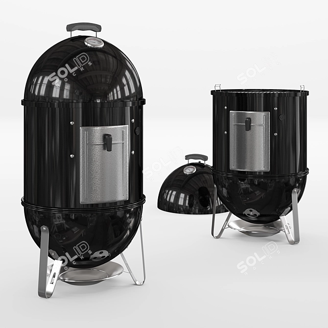 Ultimate Charcoal Cooker: Weber Smokey Mountain 3D model image 1