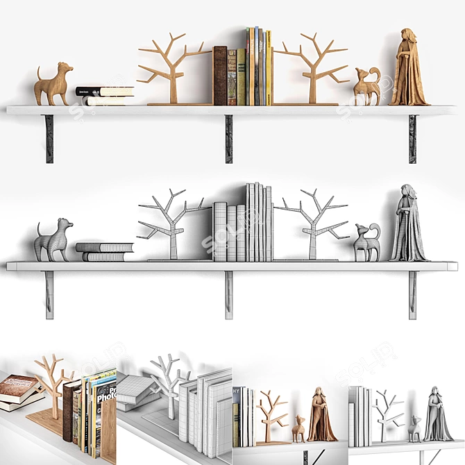 Corona 3.2 Book Decor Set 3D model image 1