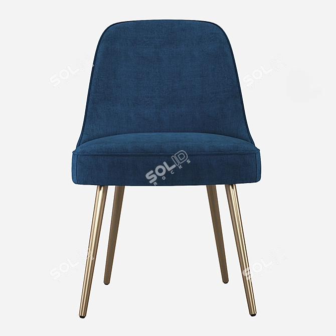 Elegant West Elm Dining Chair 3D model image 3