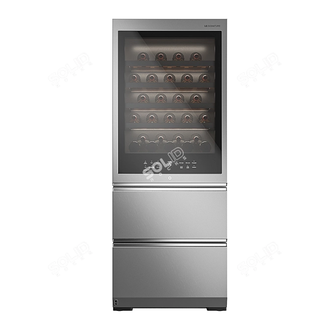 LG SIGNATURE LSR200RU Wine Cabinet - 65 Bottle Capacity 3D model image 1