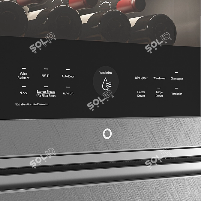 LG SIGNATURE LSR200RU Wine Cabinet - 65 Bottle Capacity 3D model image 4