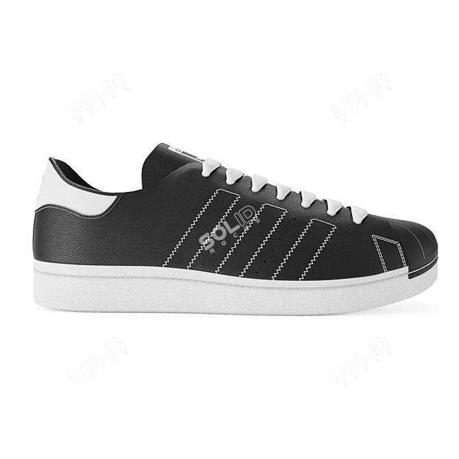 Adidas Superstar 80s Decon: Sleek and Stylish Sneakers 3D model image 1