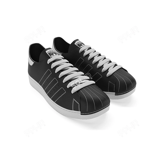 Adidas Superstar 80s Decon: Sleek and Stylish Sneakers 3D model image 8