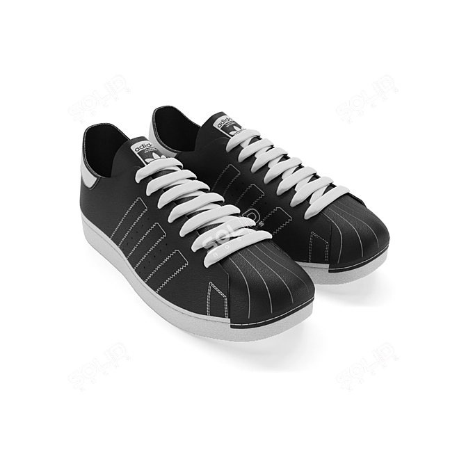 Adidas Superstar 80s Decon: Sleek and Stylish Sneakers 3D model image 10