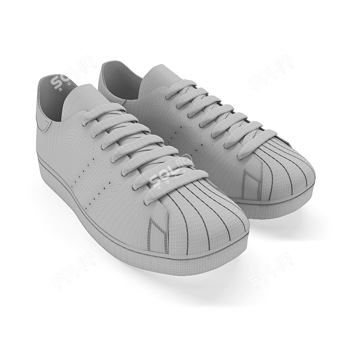 Adidas Superstar 80s Decon: Sleek and Stylish Sneakers 3D model image 13