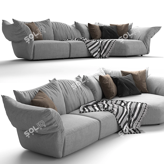 Elegant Standard Edra Sofa 3D model image 2