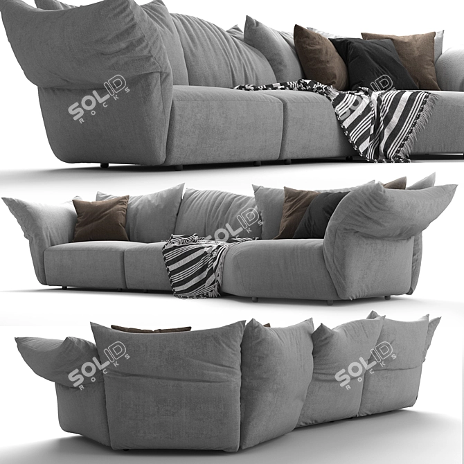 Elegant Standard Edra Sofa 3D model image 3