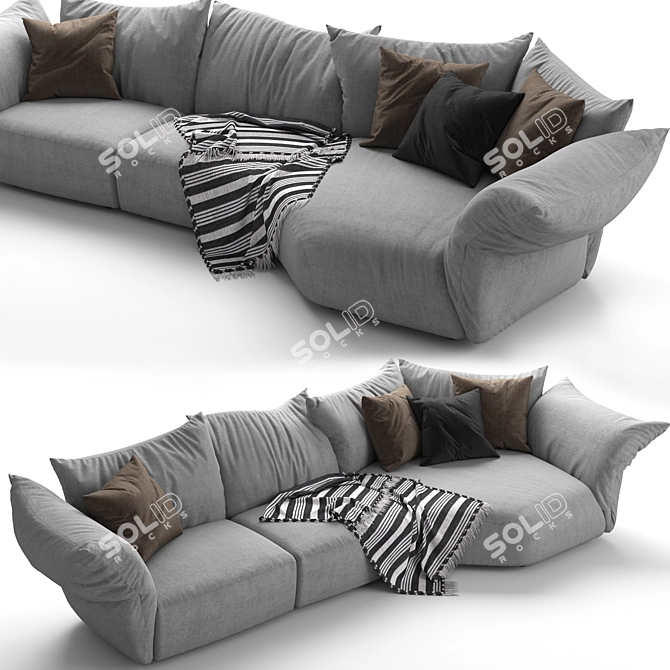 Elegant Standard Edra Sofa 3D model image 4