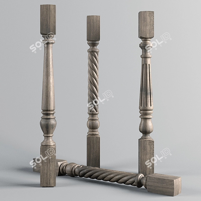Stolby 2016 Pillars: 10x10x120cm, 3 Parts 3D model image 1