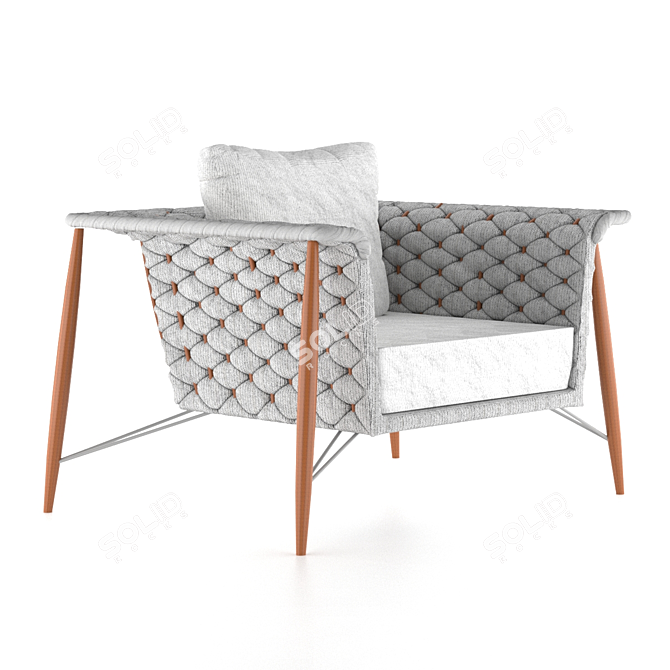 Elegant ILHABELA Armchair 3D model image 1