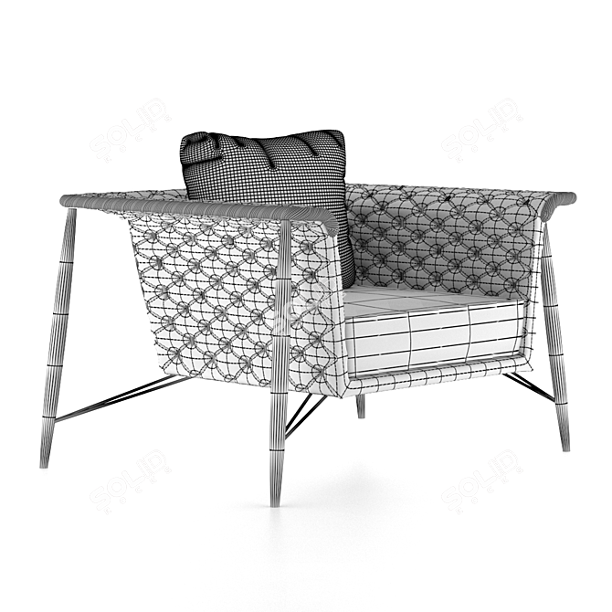 Elegant ILHABELA Armchair 3D model image 2