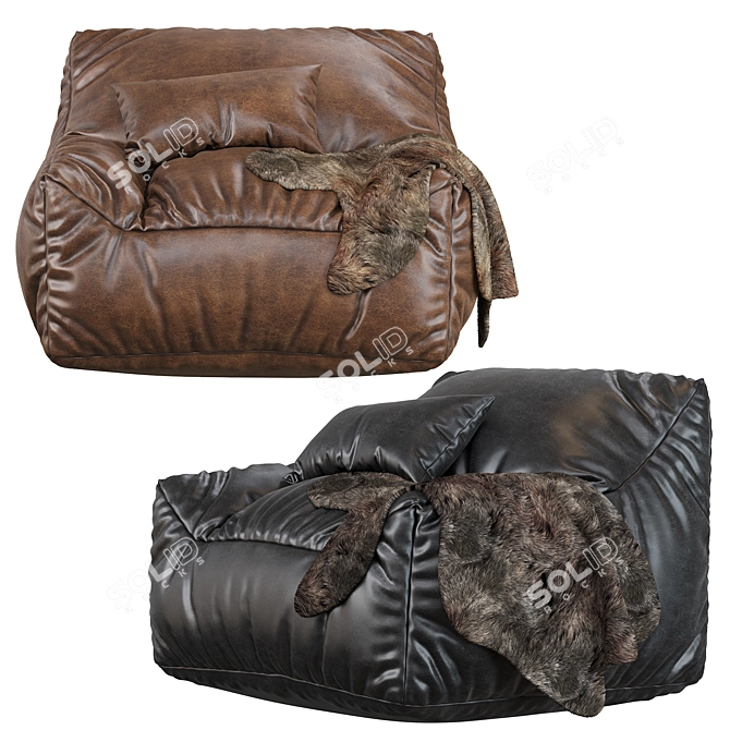 Big Joe Lux Bean Bag Lounger 3D model image 2