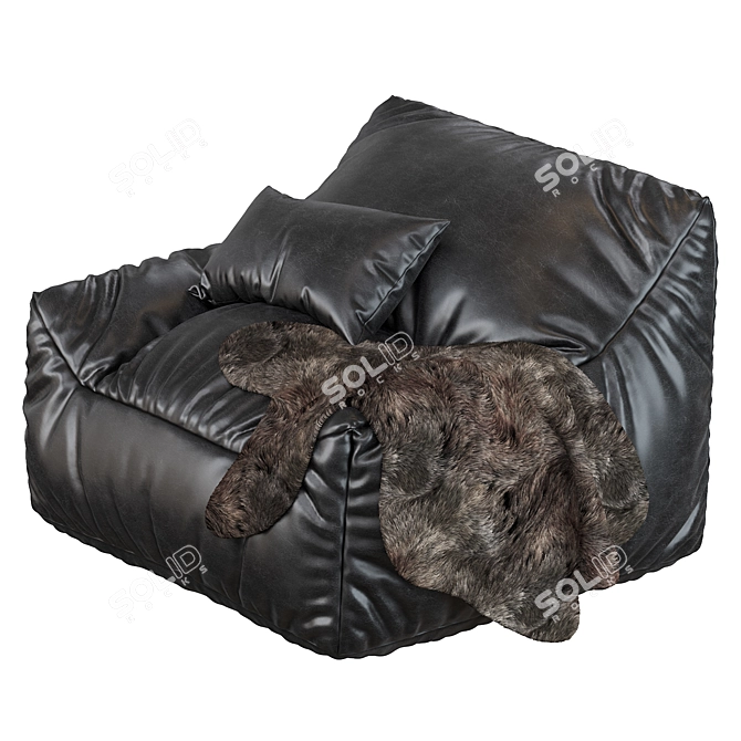 Big Joe Lux Bean Bag Lounger 3D model image 4